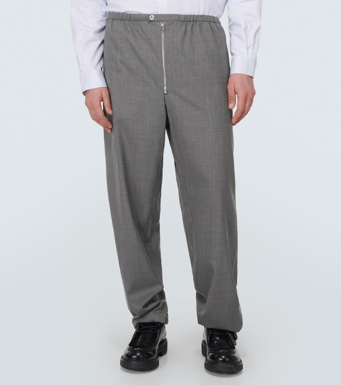 Virgin wool straight pants | Prada
