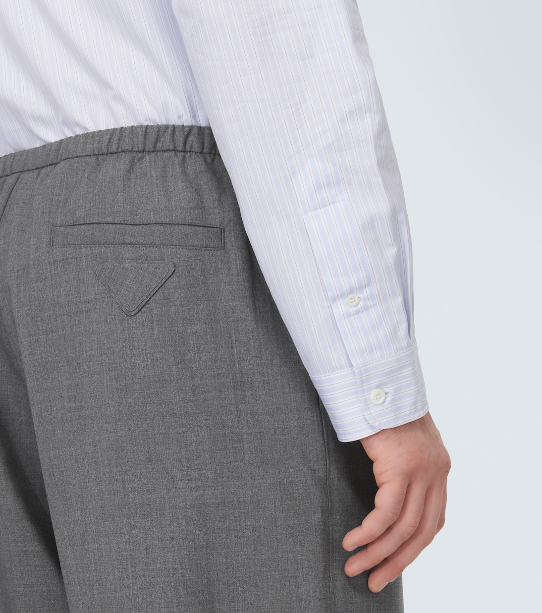 Virgin wool straight pants | Prada