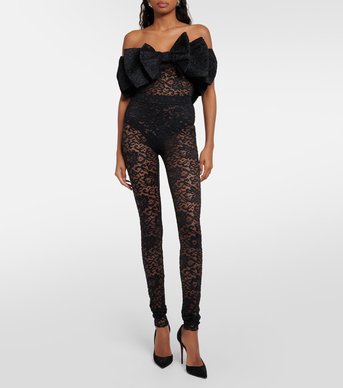 Bow-detail lace bodysuit | Rotate