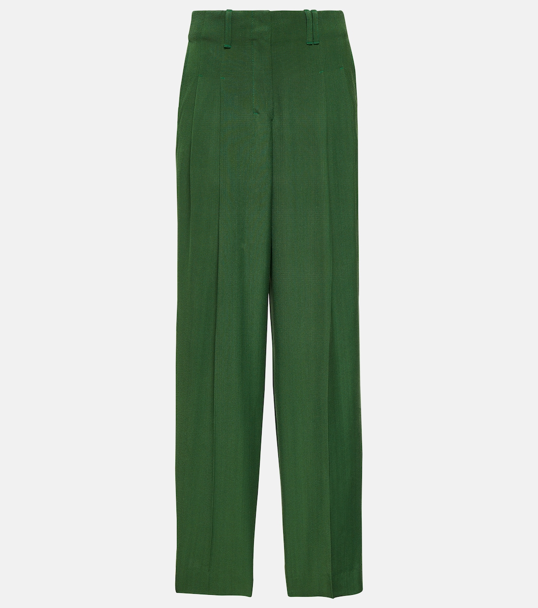 Le Pantalon Titolo high-rise wide-leg pants in green