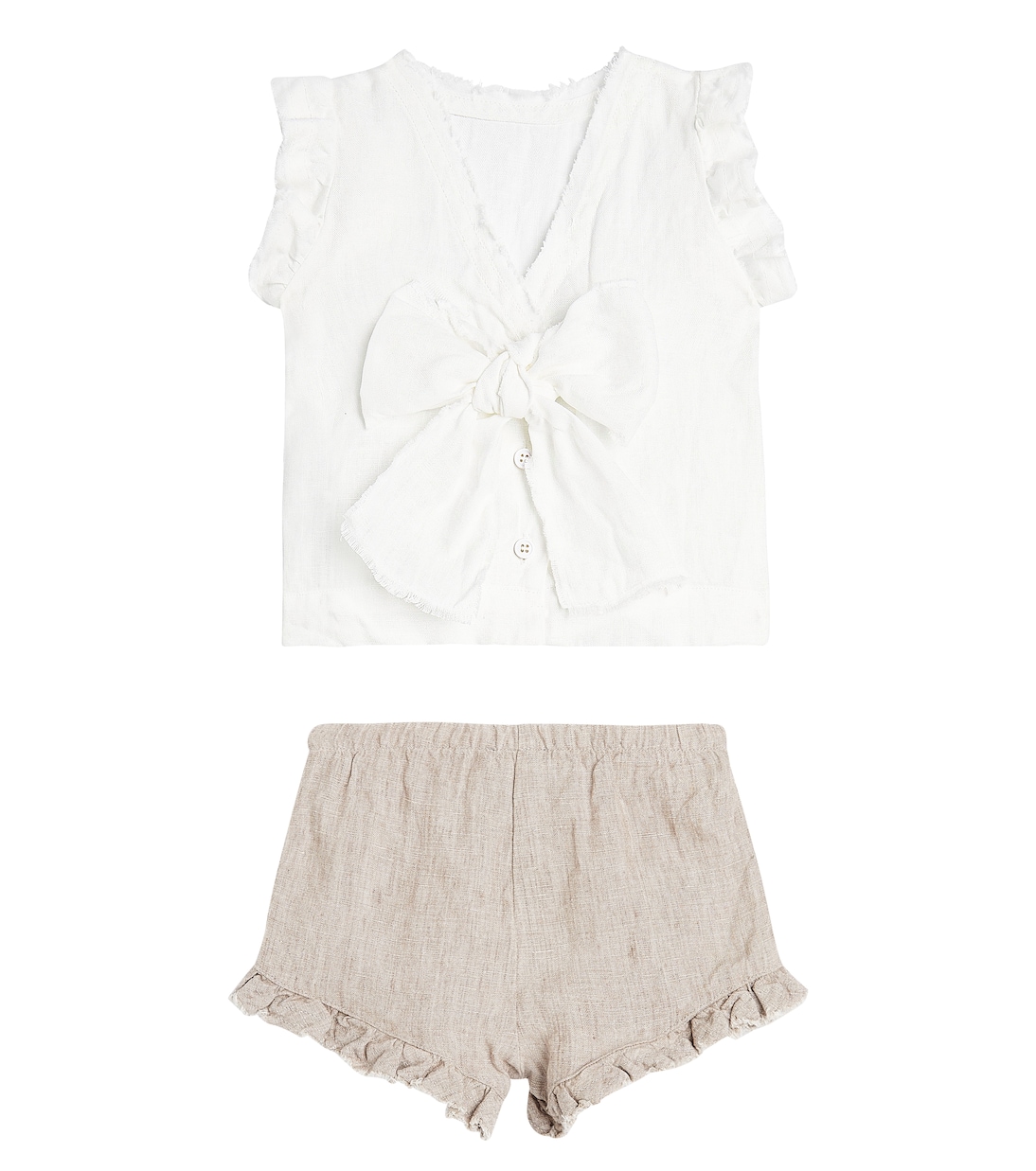 Bébé – Set chemise et short en lin | Il Gufo