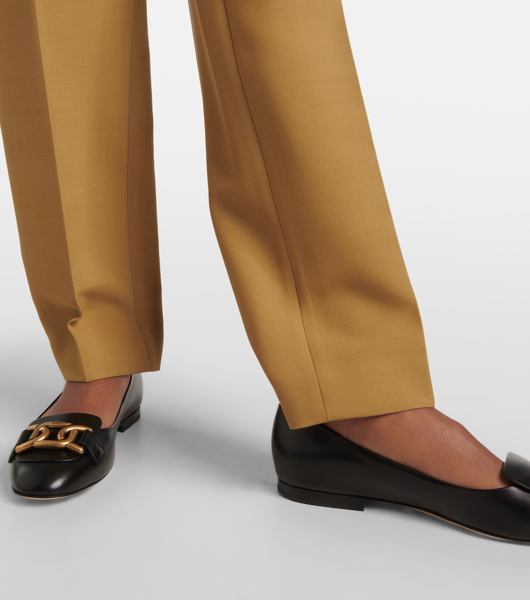 بنطلون من الصوف الخام بقصّة مستقيمة | Tod's