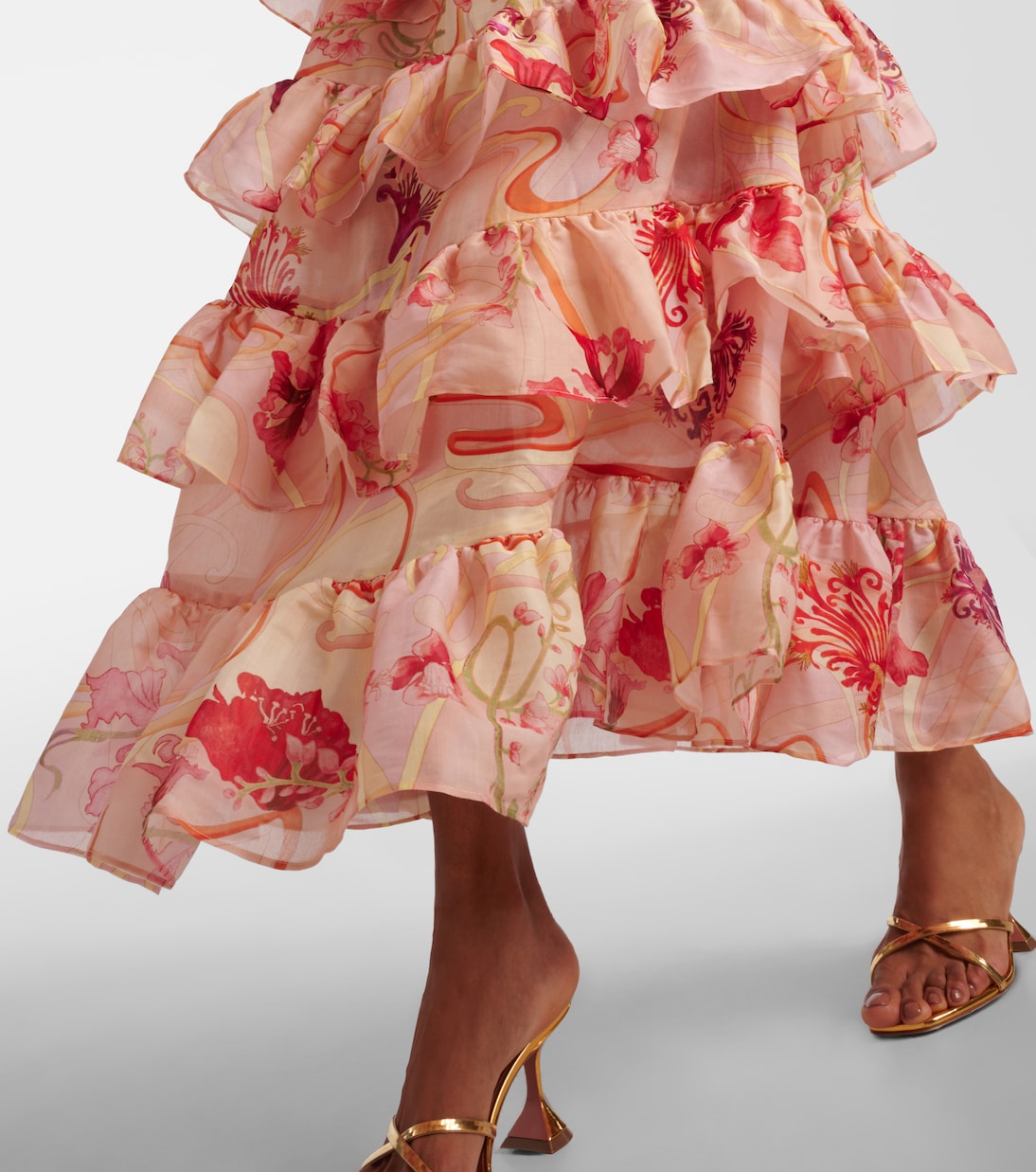 Embellished floral cotton and silk maxi dress | Camilla