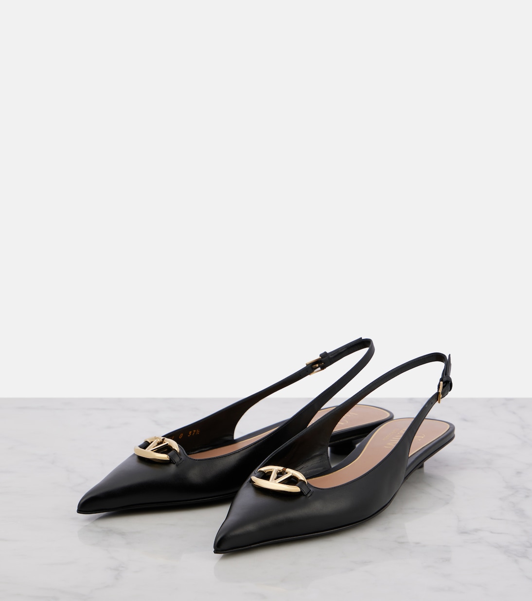 VLogo Signature leather slingback pumps | Valentino Garavani