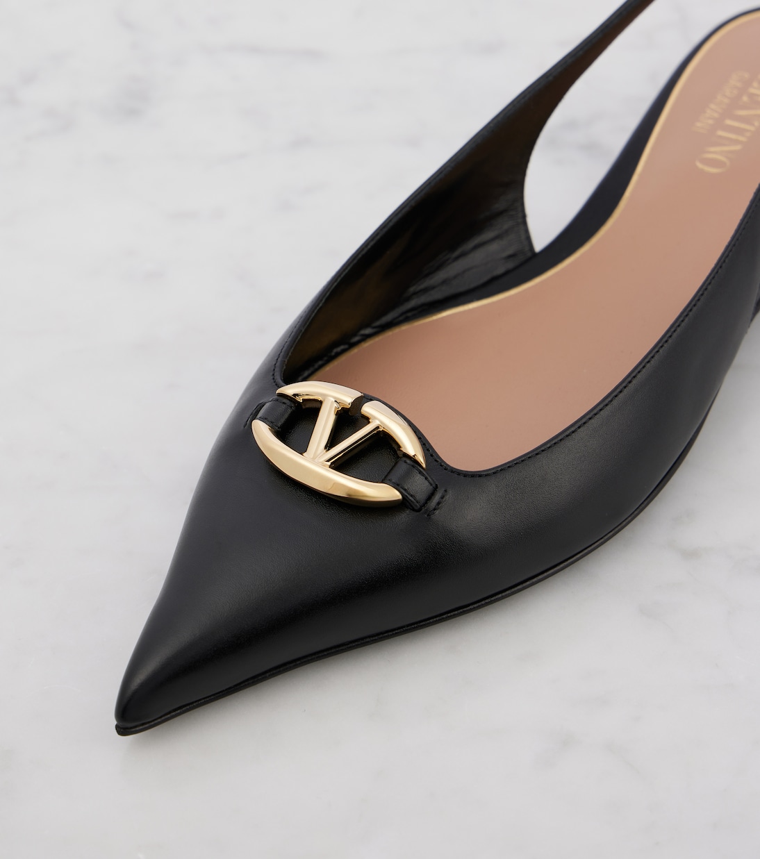 VLogo Signature leather slingback pumps | Valentino Garavani
