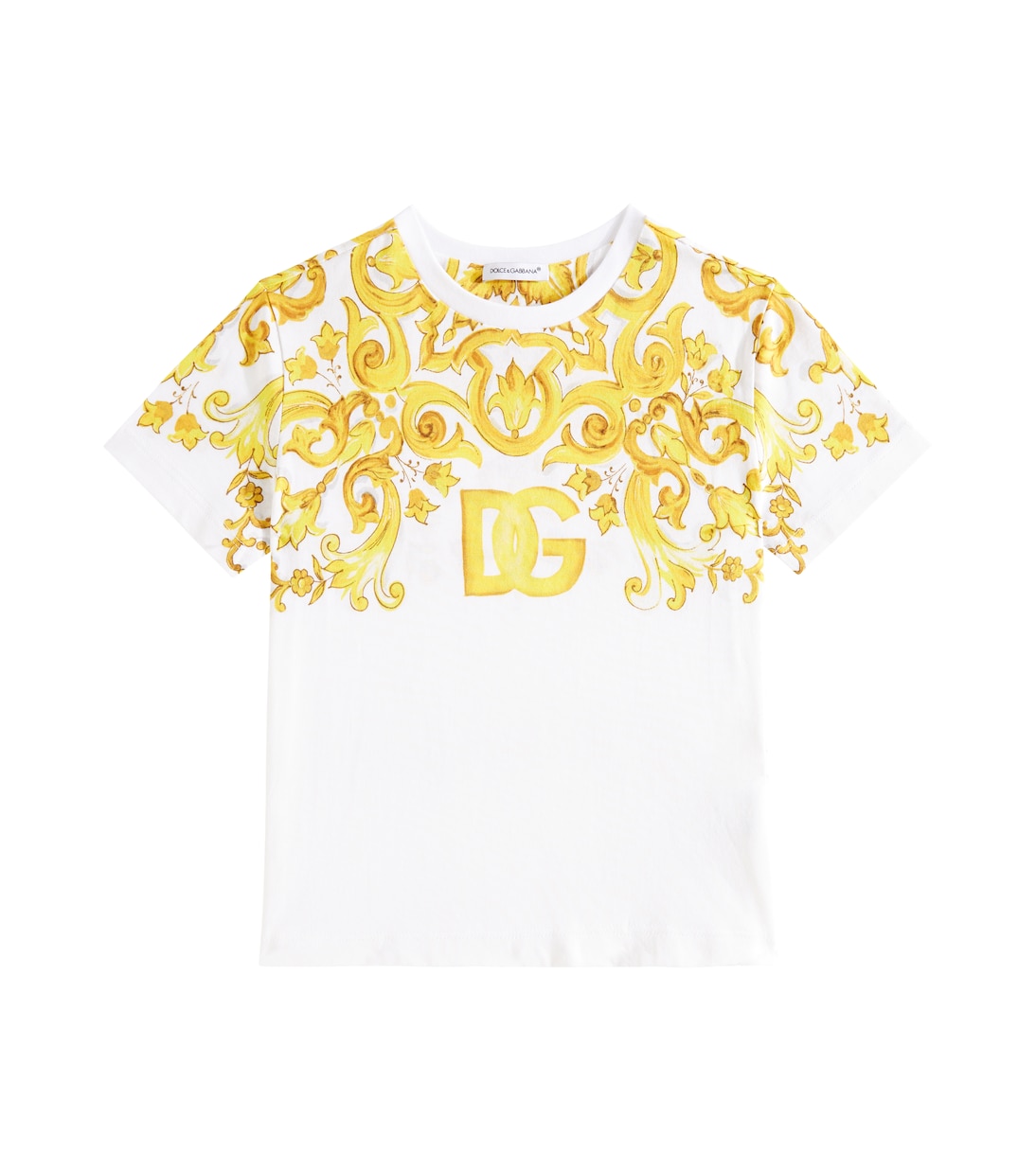 T-shirt Majolica in jersey di cotone | Dolce&Gabbana Kids