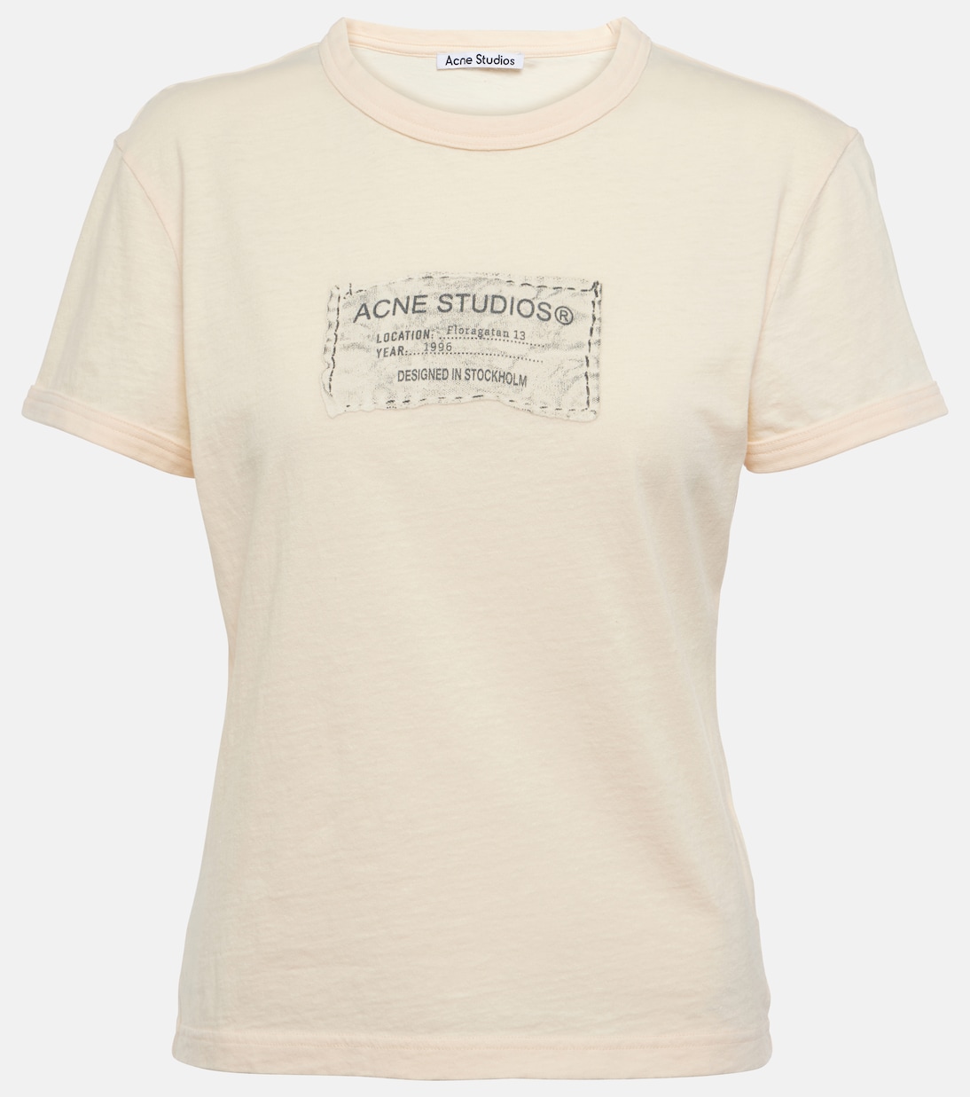 Camiseta de jersey de algodón con logo | Acne Studios
