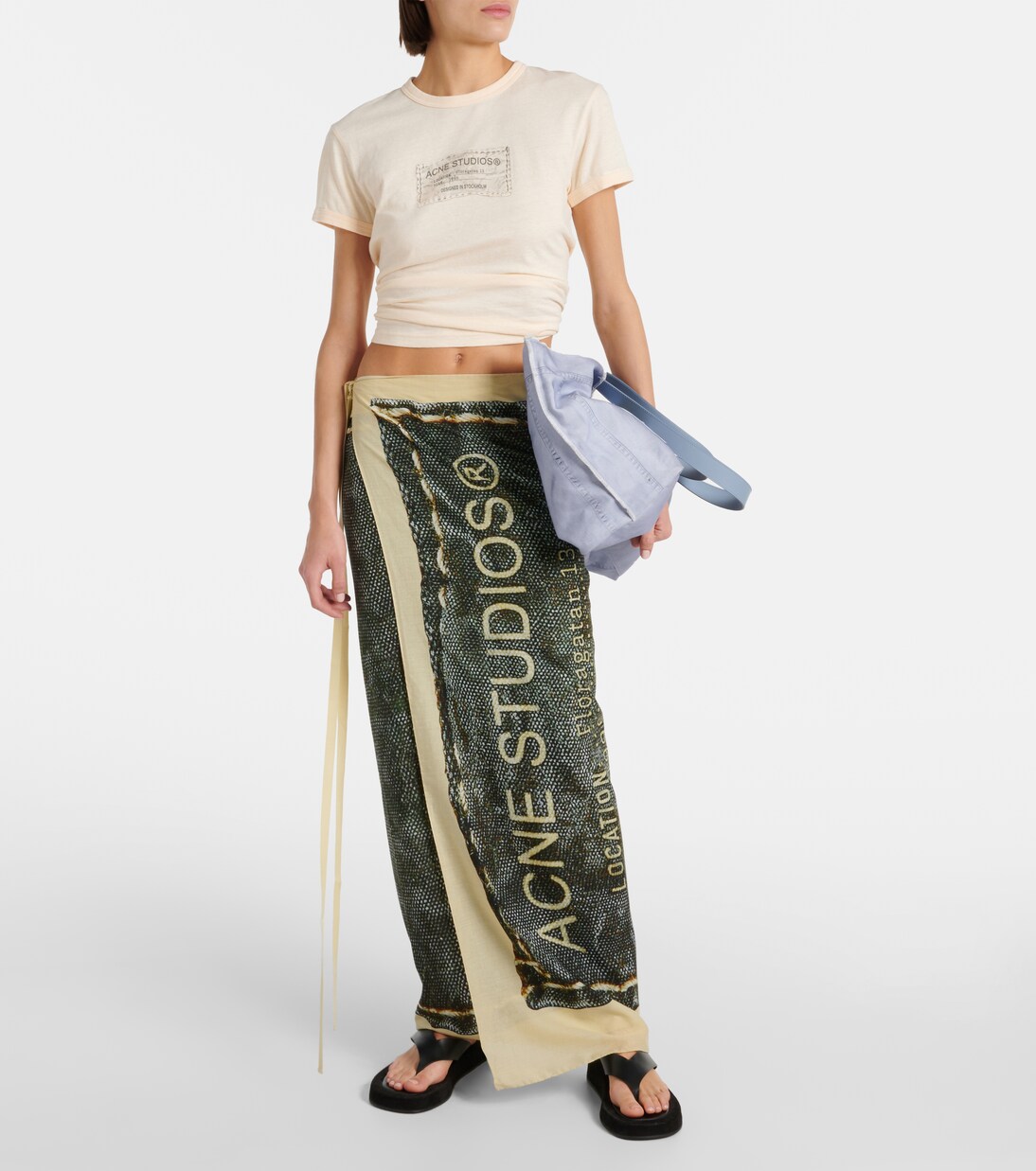 Camiseta de jersey de algodón con logo | Acne Studios