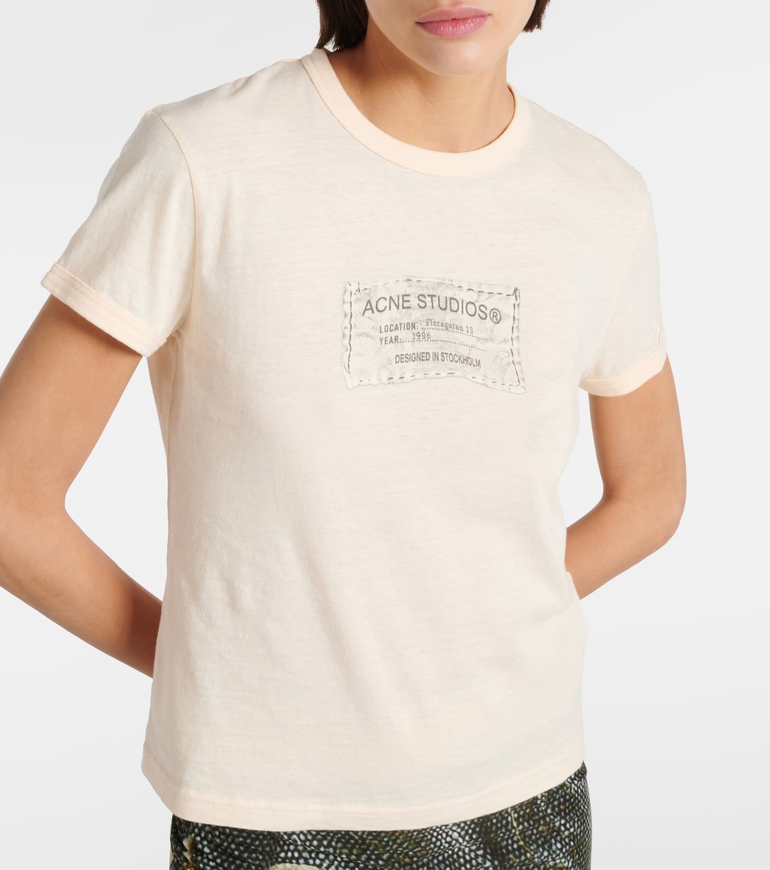Camiseta de jersey de algodón con logo | Acne Studios