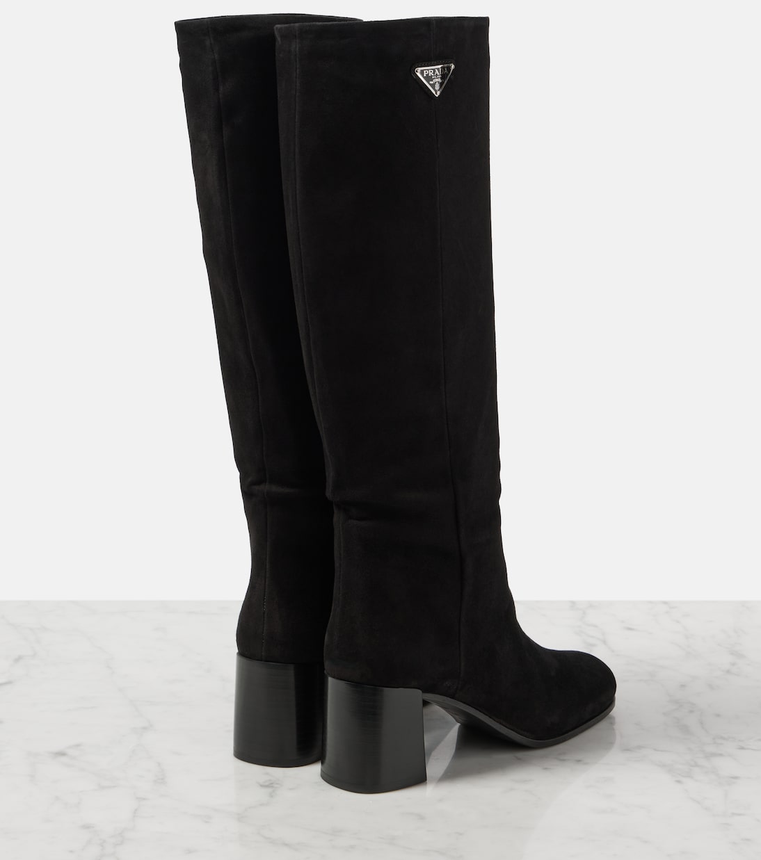 Bottes en daim à logo | Prada