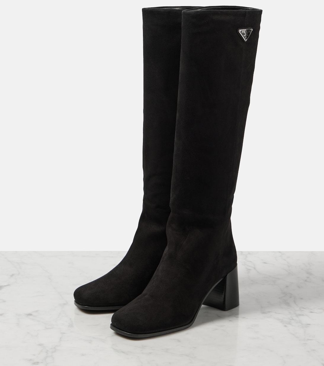 Bottes en daim à logo | Prada
