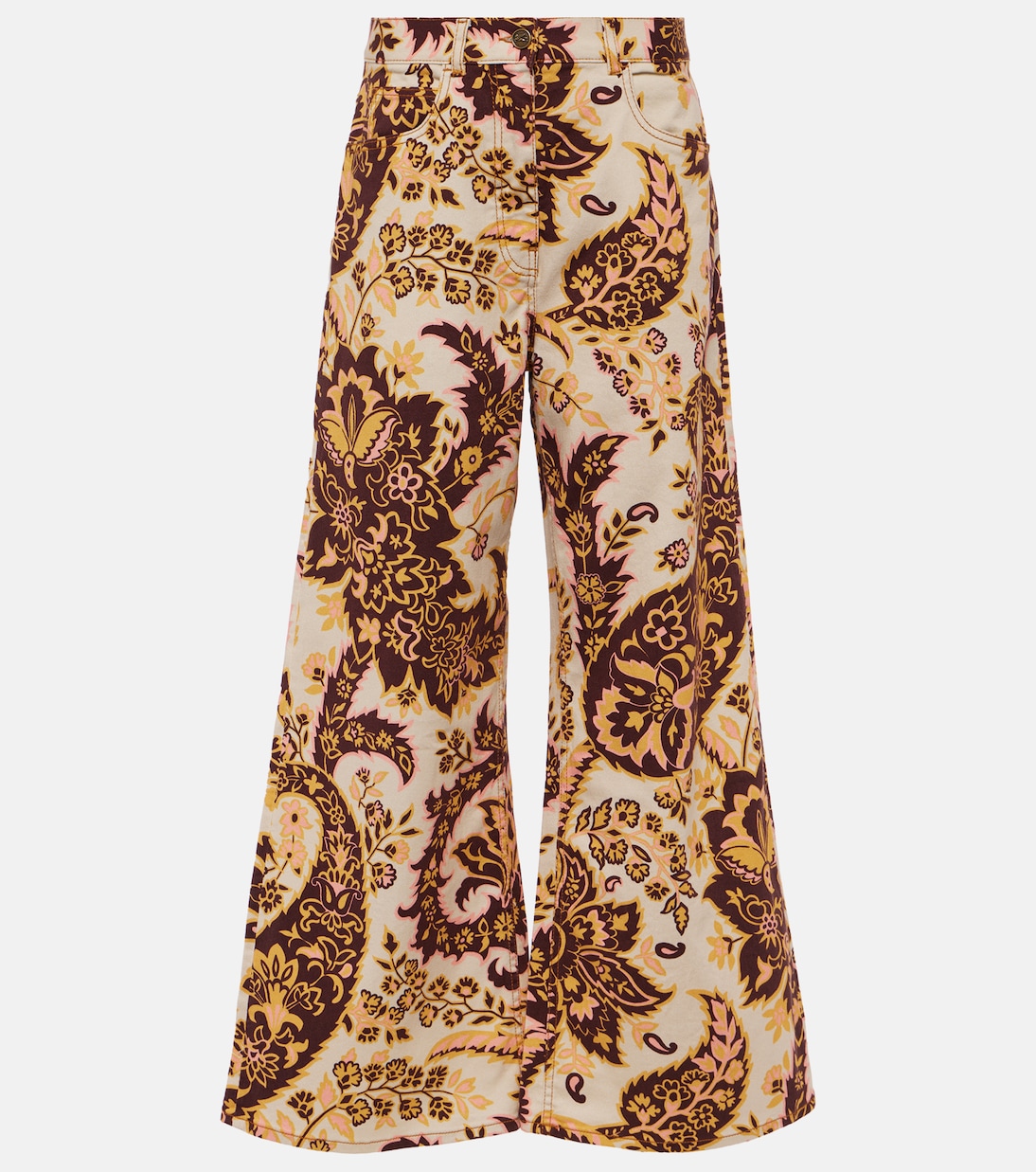 Jeans flared e vita alta con stampa | Etro