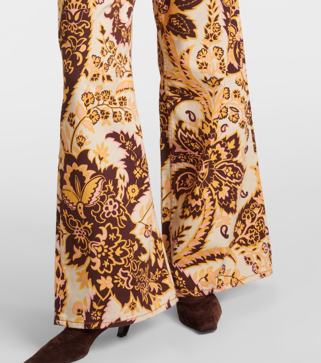 Jeans flared e vita alta con stampa | Etro