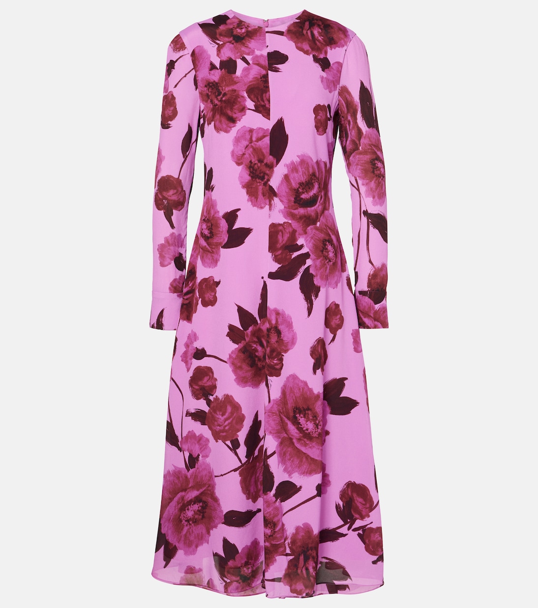 Abito midi in crêpe con stampa floreale | Erdem