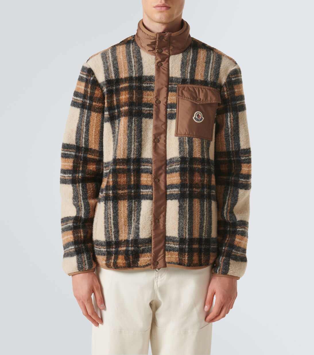Checked teddy jacket  | Moncler