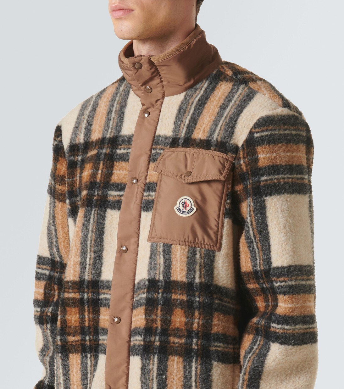 Checked teddy jacket  | Moncler