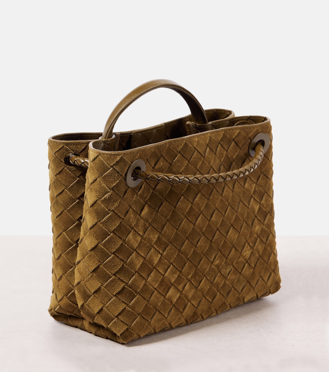 Sac Andiamo Intrecciato Small en daim | Bottega Veneta