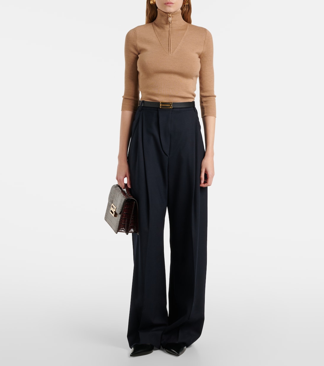 Borsa a spalla Dorian Small in pelle stampata | Victoria Beckham