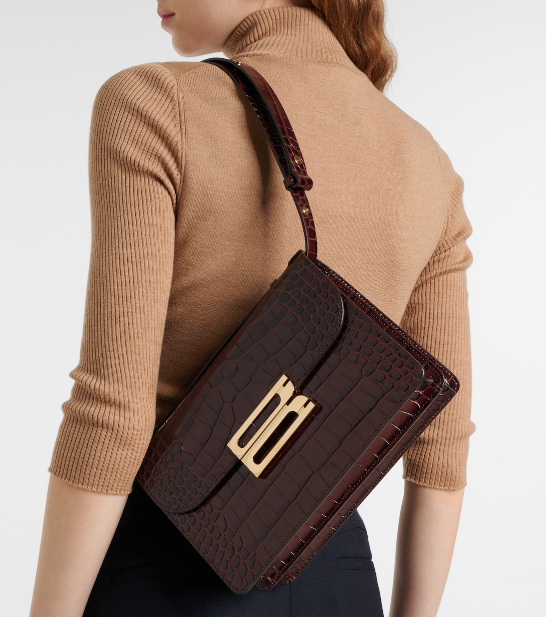 Borsa a spalla Dorian Small in pelle stampata | Victoria Beckham