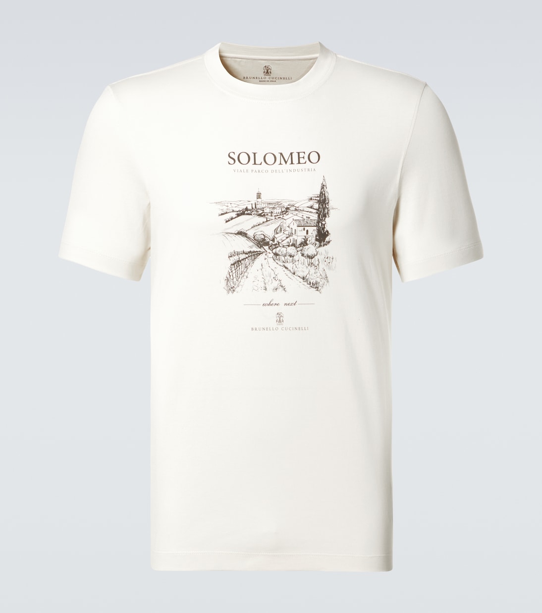 Camiseta de algodón estampada | Brunello Cucinelli