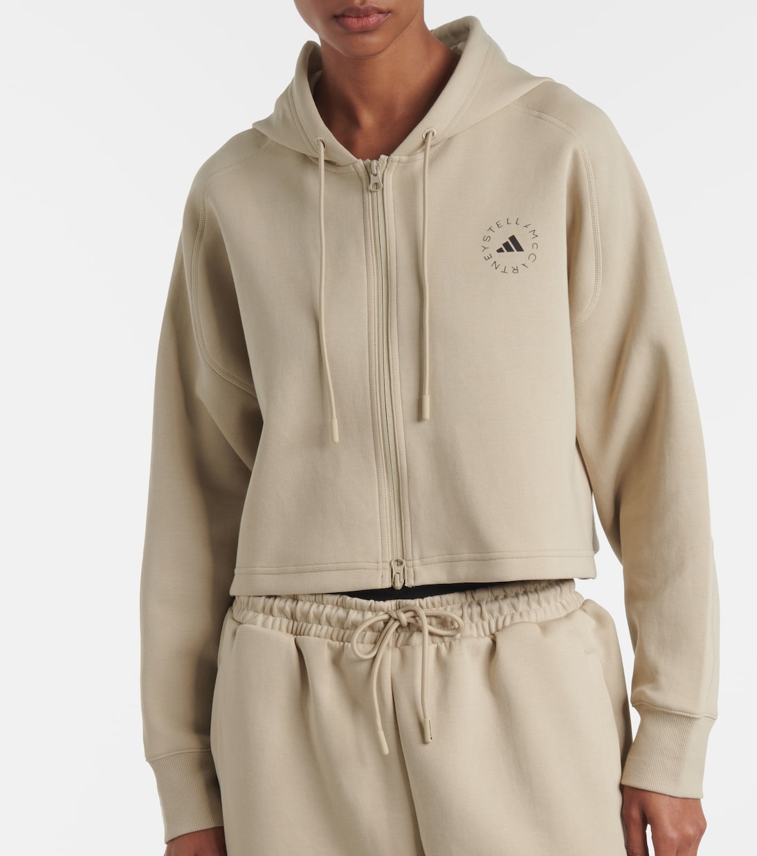 Sudadera cropped de mezcla de algodón | Adidas by Stella McCartney