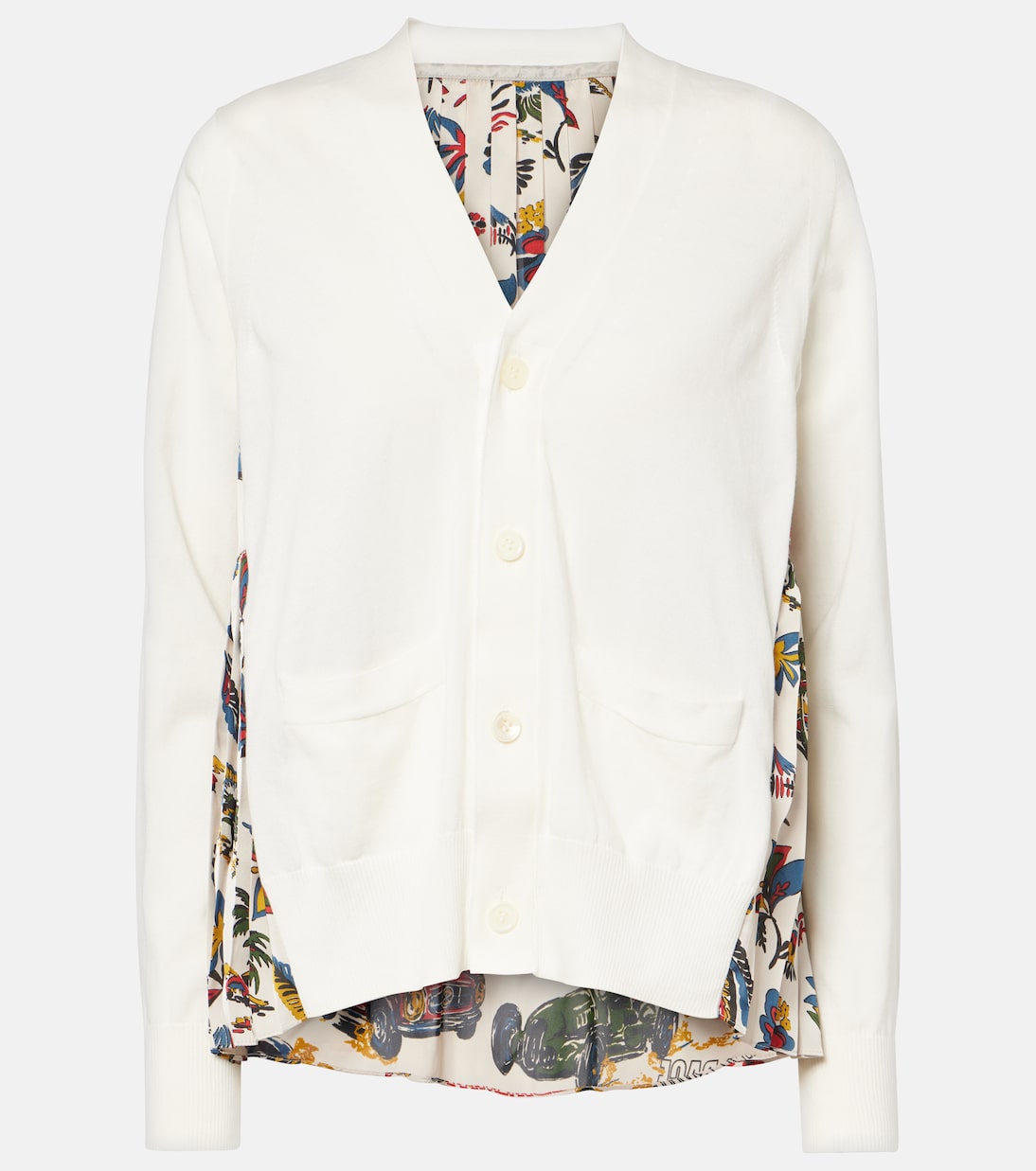 Cardigan in cotone con stampa | Sacai