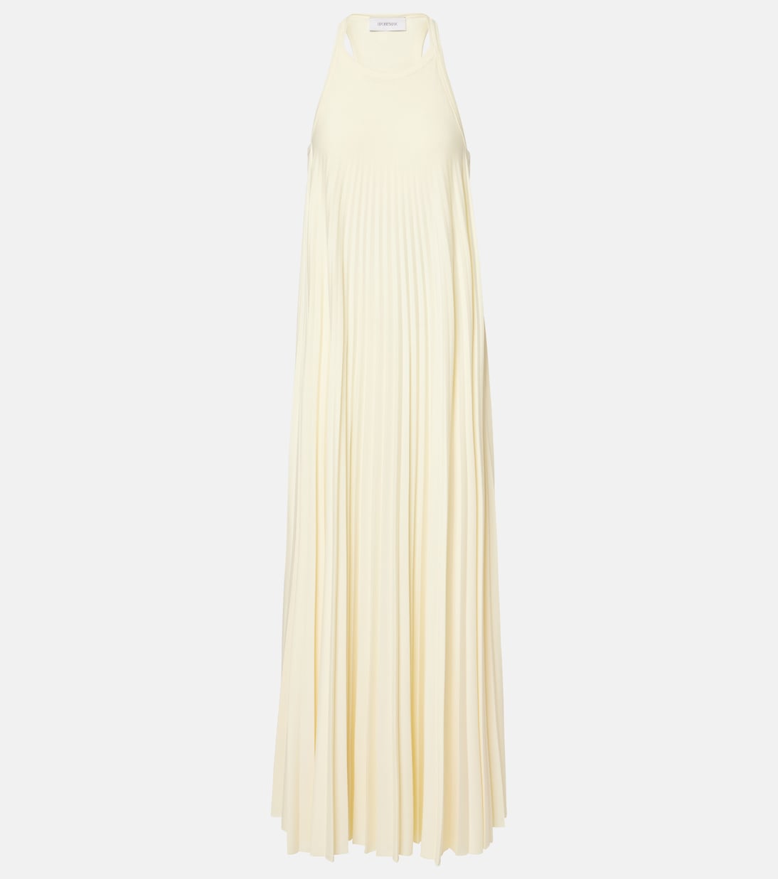 Vestido largo Verdier plisado con escote halter | Sportmax