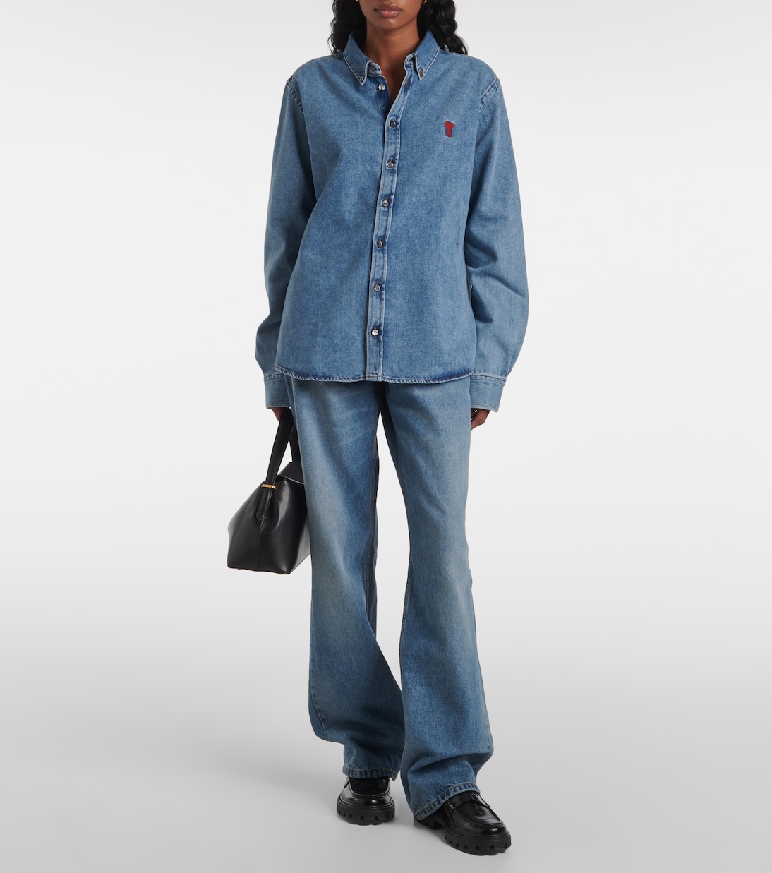 Jeans anchos de tiro alto | Ami Paris