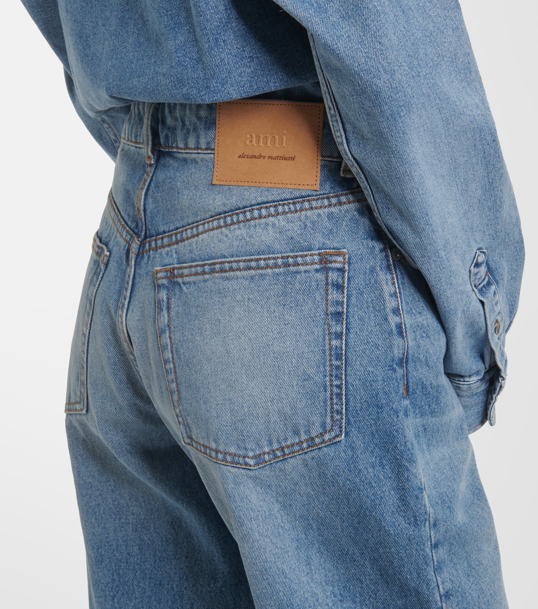 Jeans anchos de tiro alto | Ami Paris