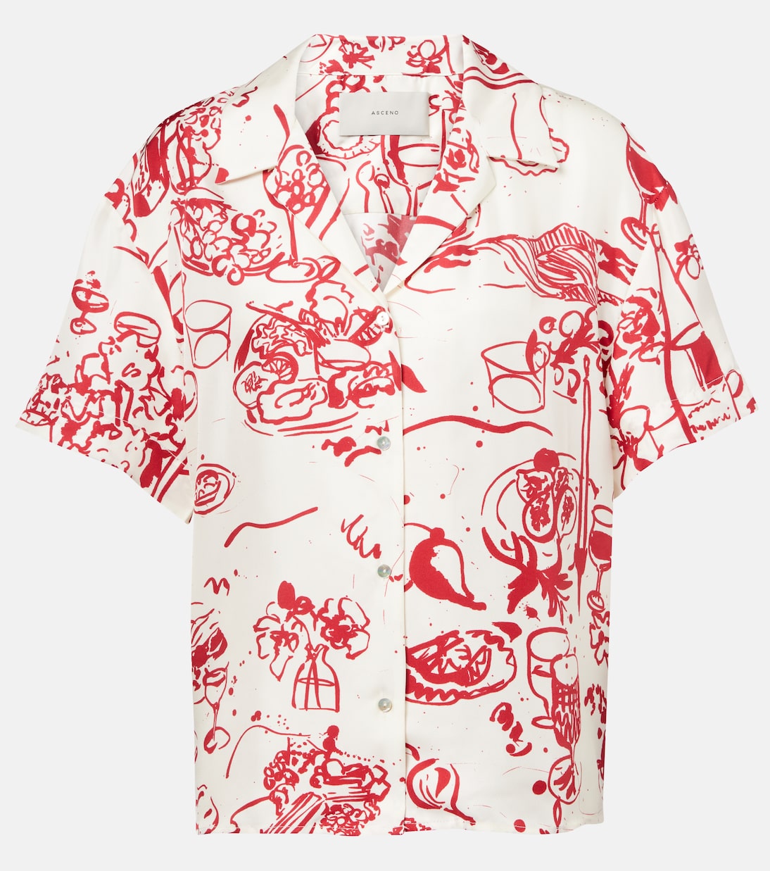 Chemise Pragua imprimée en soie | Asceno