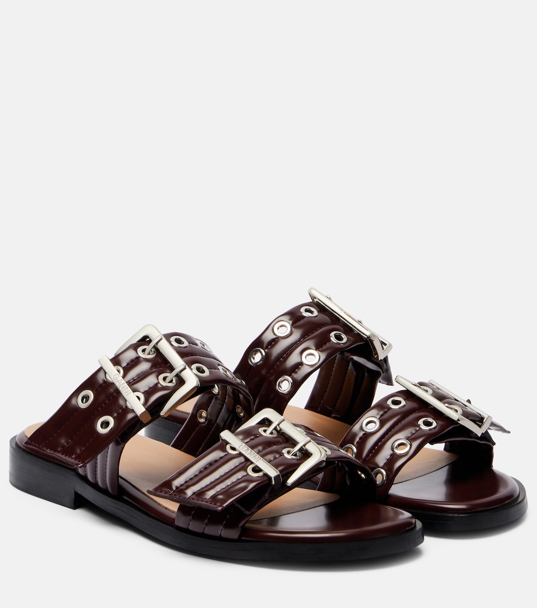 Faux leather sandals | Ganni