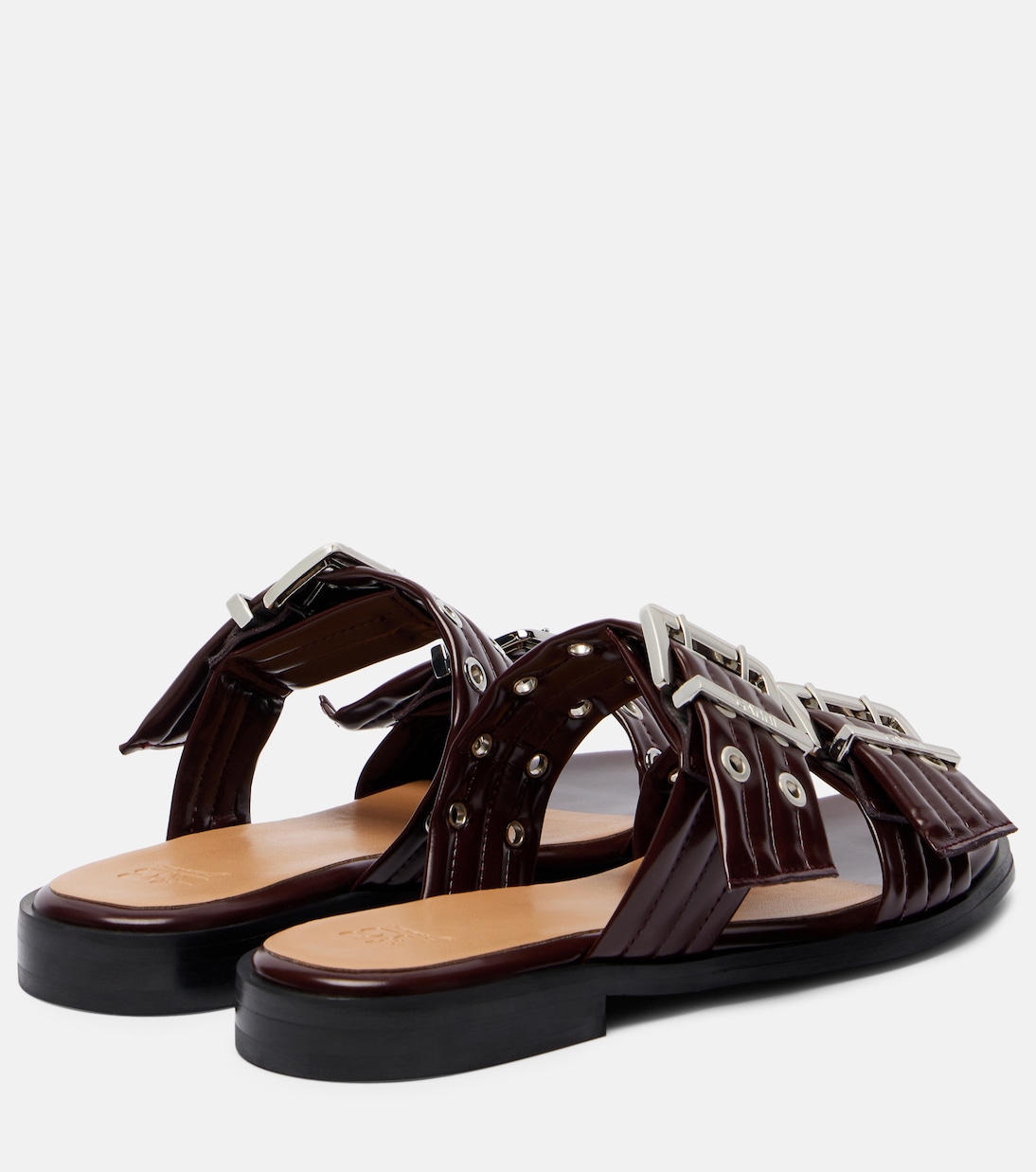 Faux leather sandals | Ganni