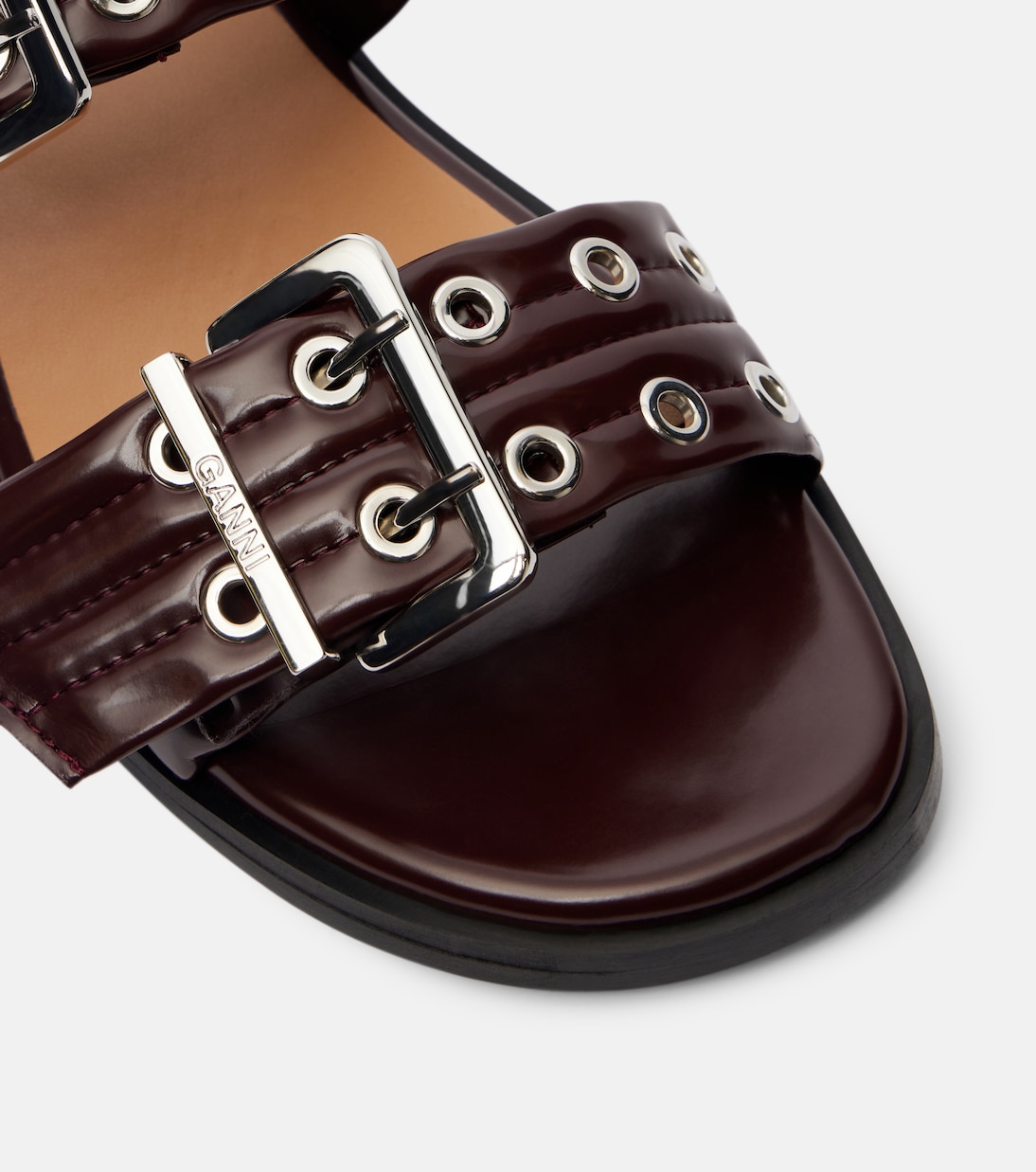 Faux leather sandals | Ganni