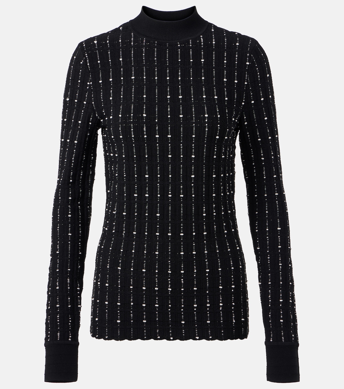 Ribbed-knit cotton-blend mockneck sweater | Joseph