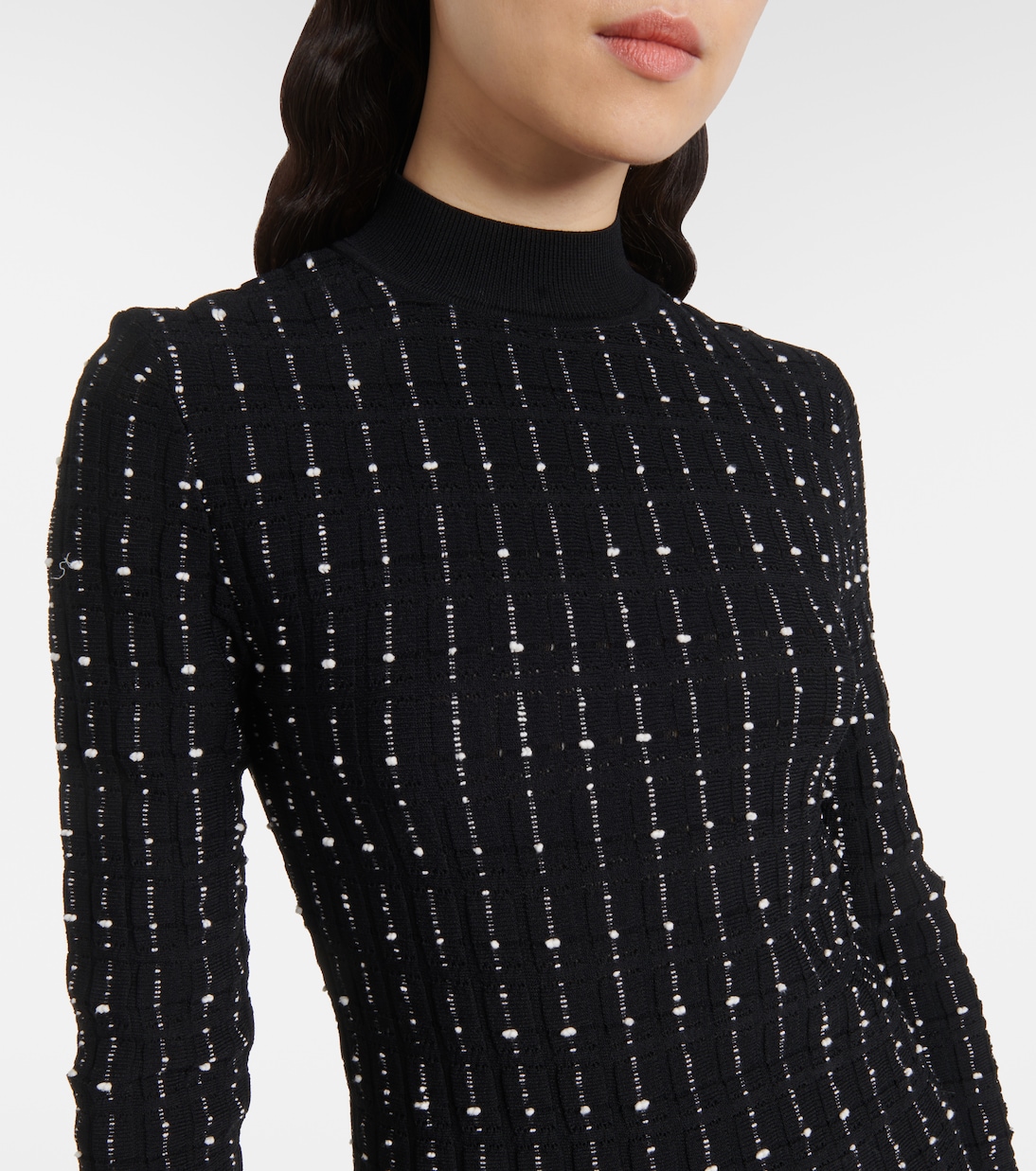 Ribbed-knit cotton-blend mockneck sweater | Joseph
