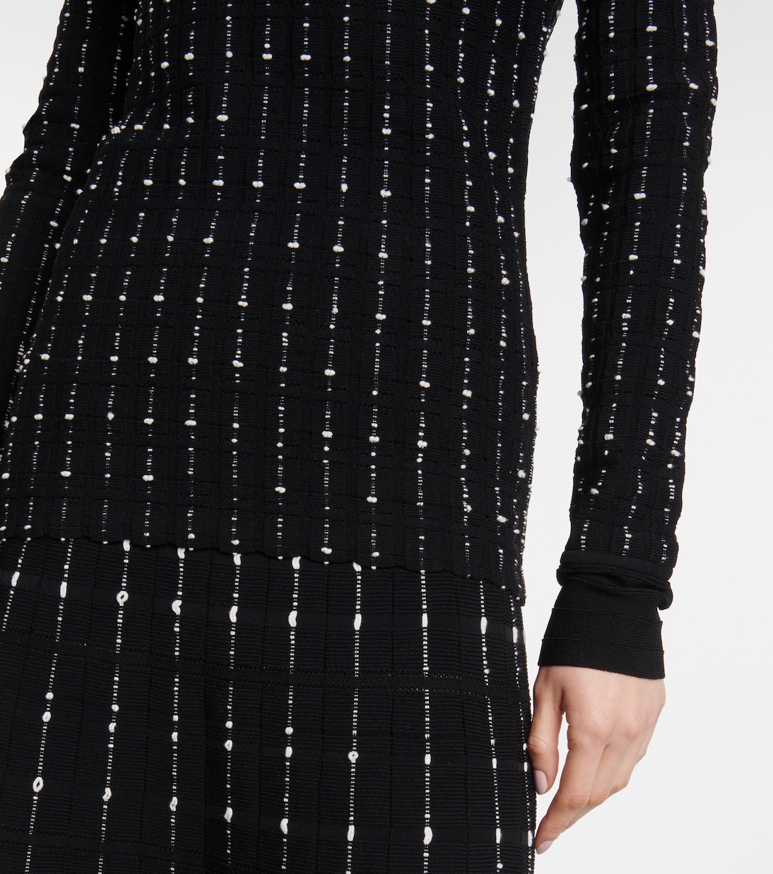 Ribbed-knit cotton-blend mockneck sweater | Joseph