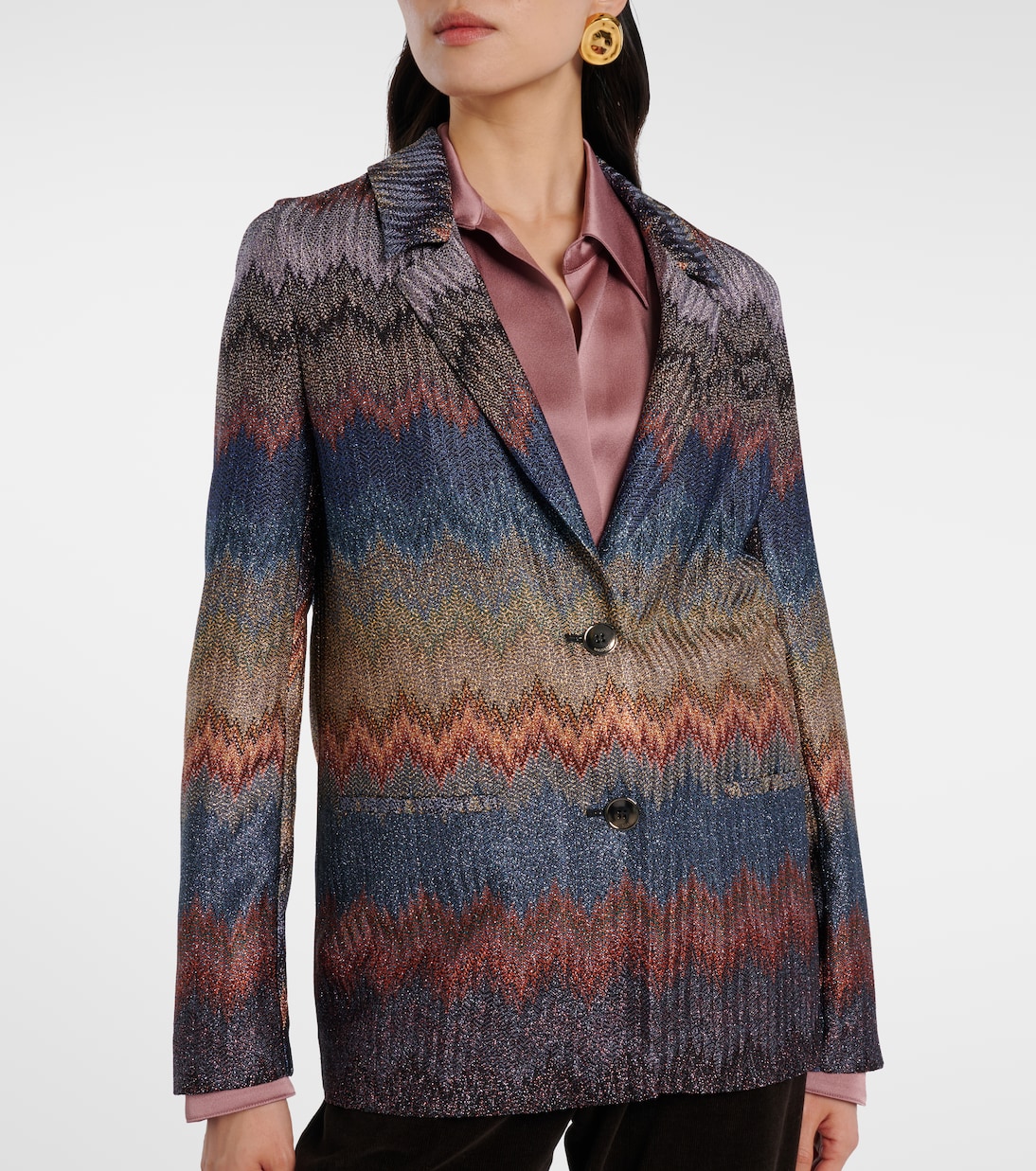 Zigzag lamé blazer | Missoni