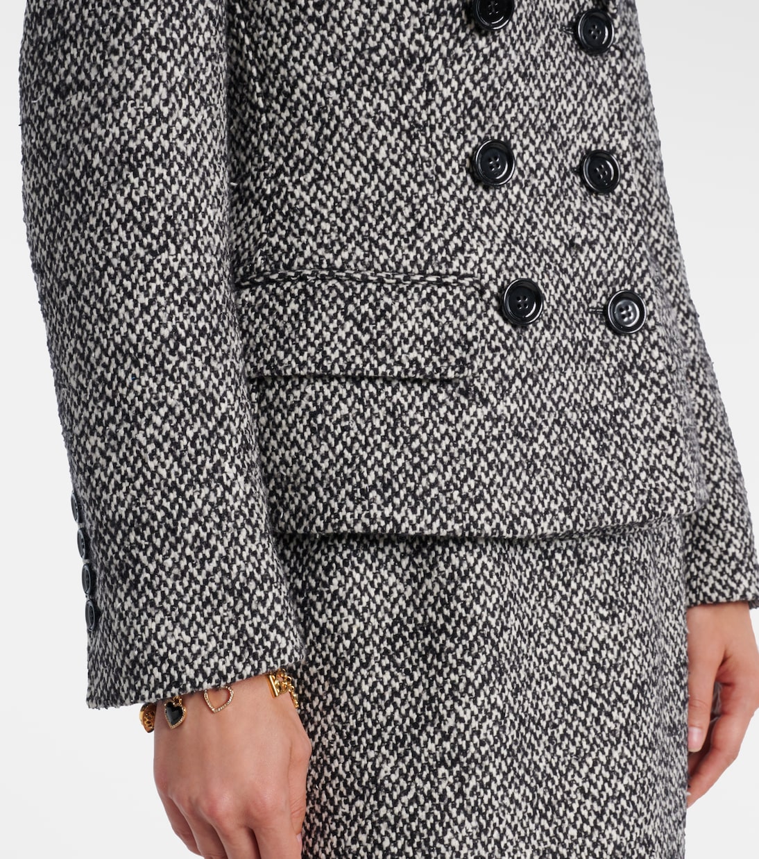 Double-breasted wool-blend jacket | Dolce&Gabbana