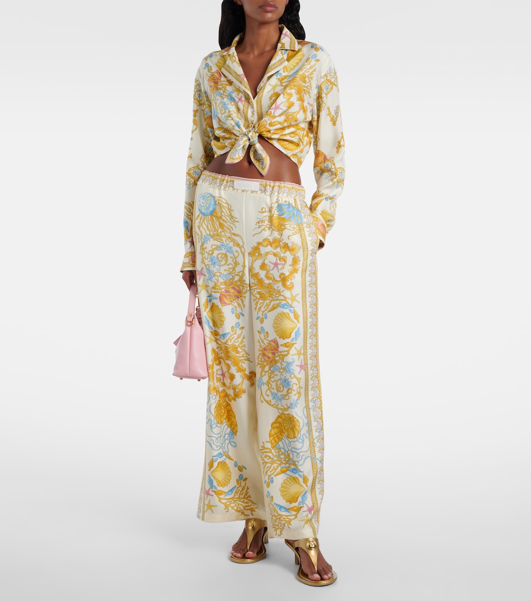 صندل بصباع من المعدن Alia 55 | Versace