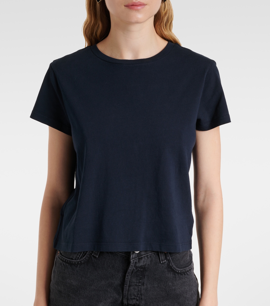 T-shirt Adine Shrunken in jersey di cotone | Agolde