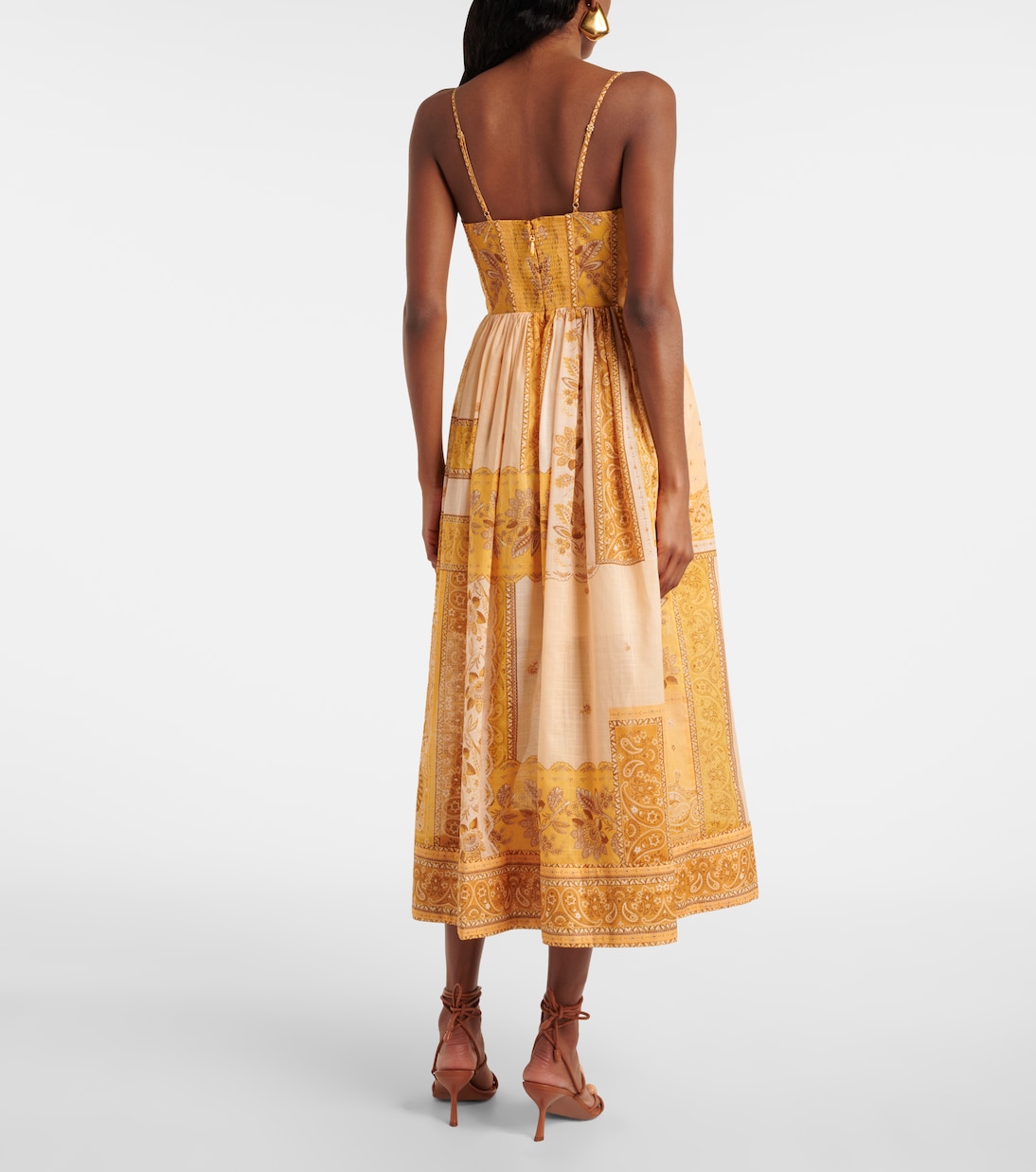 Abito corsetto Lucky in cotone arricciato | Zimmermann