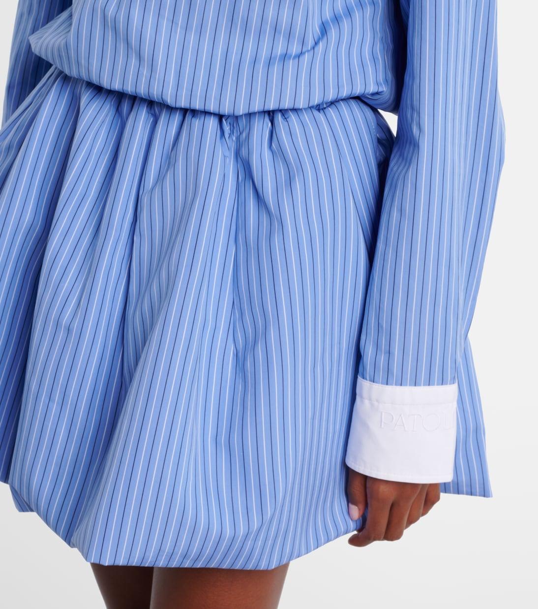 Striped cotton poplin minidress | Patou