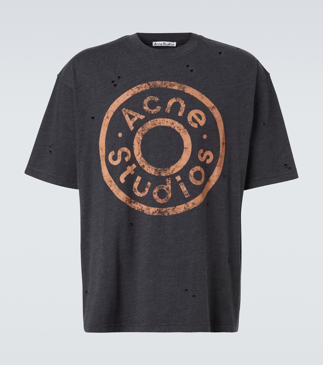 T-shirt en coton mélangé à logo  | Acne Studios