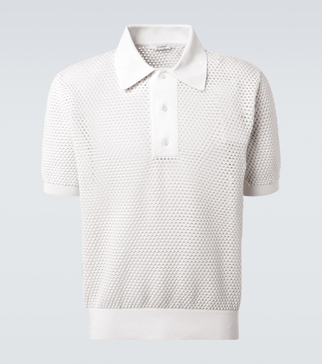 Open-knit cotton-blend polo shirt | Givenchy