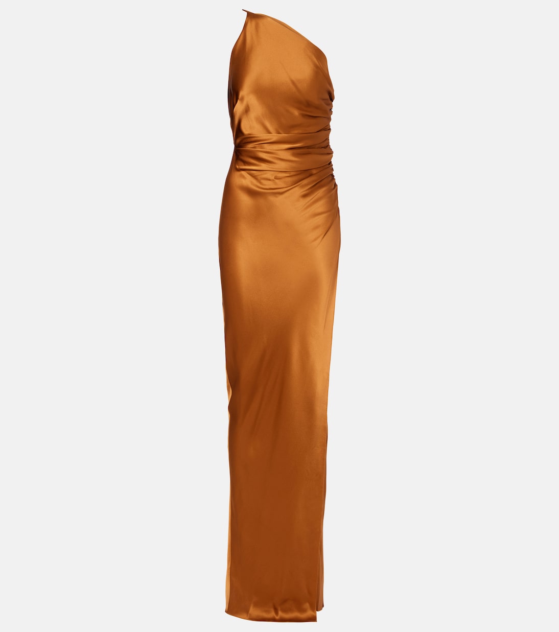 Asymmetric gathered silk gown | The Sei
