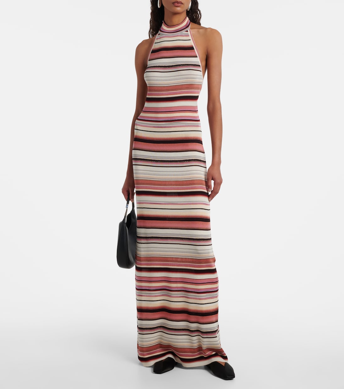 Striped halterneck maxi dress | Missoni