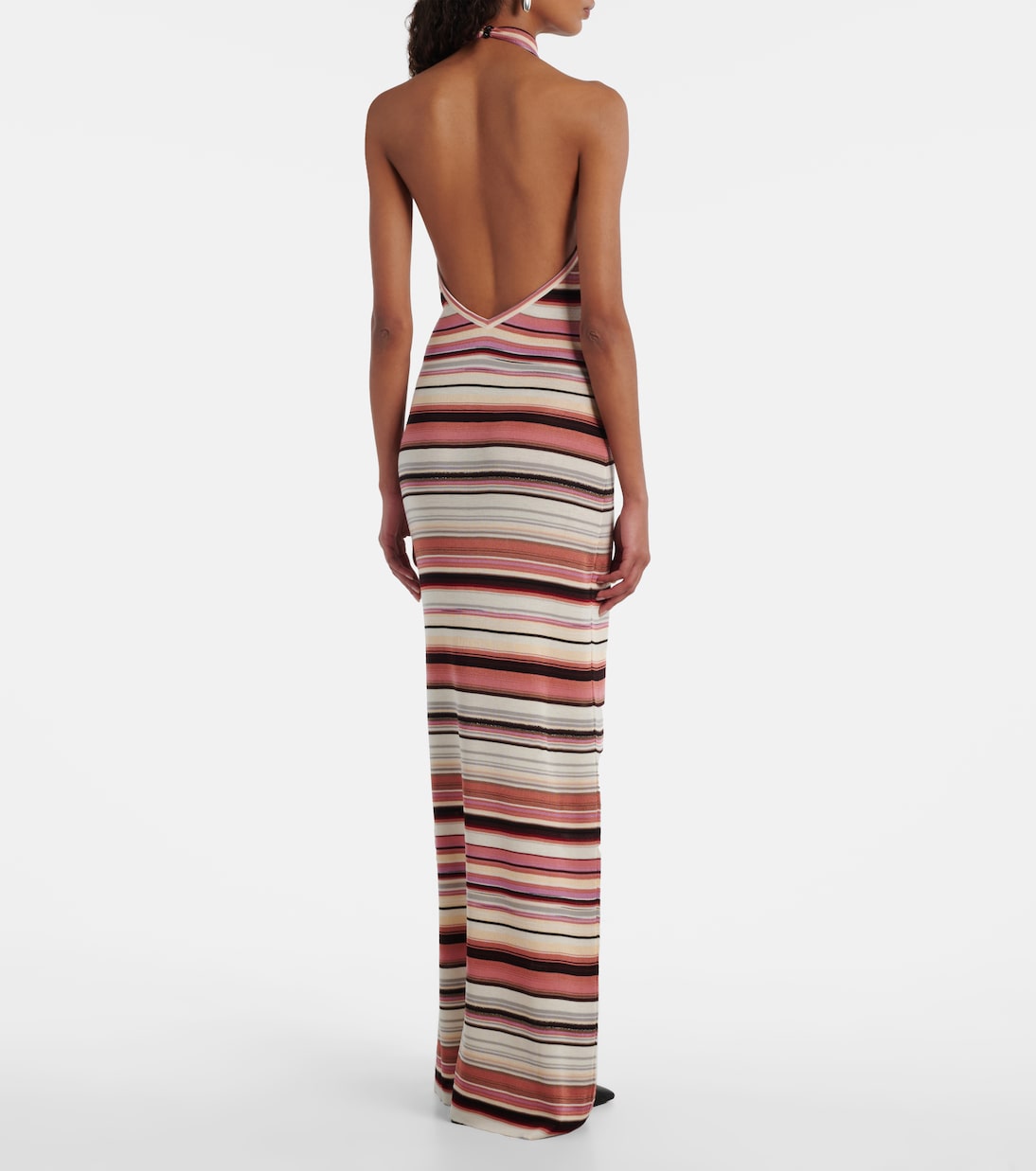 Striped halterneck maxi dress | Missoni