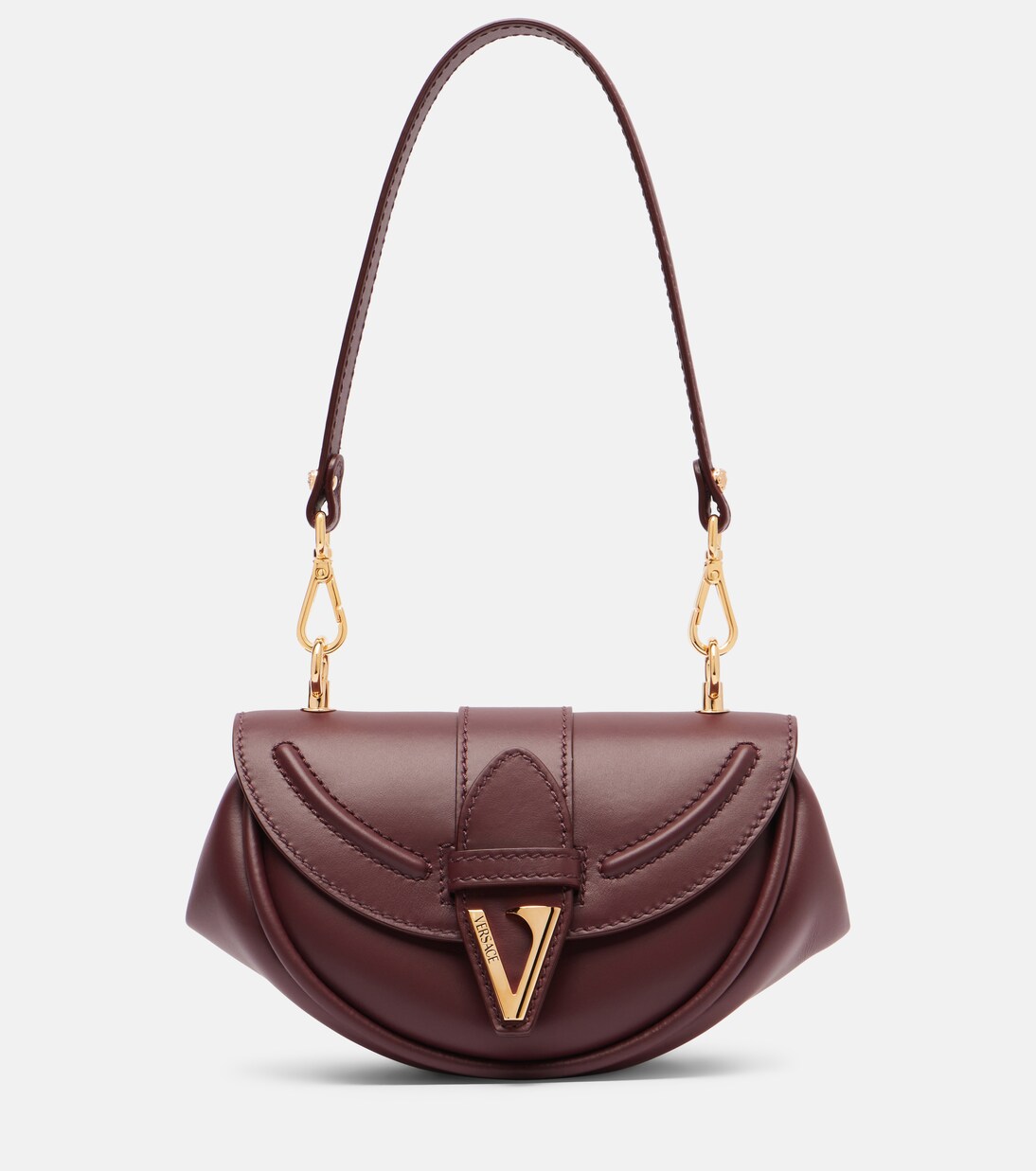 Virtus Small leather shoulder bag | Versace