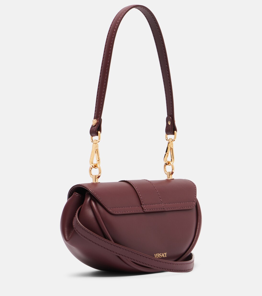 Virtus Small leather shoulder bag | Versace