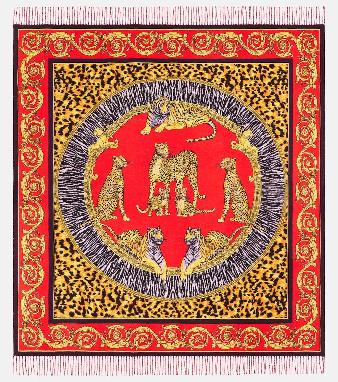 Barocco printed wool blanket | Versace Home